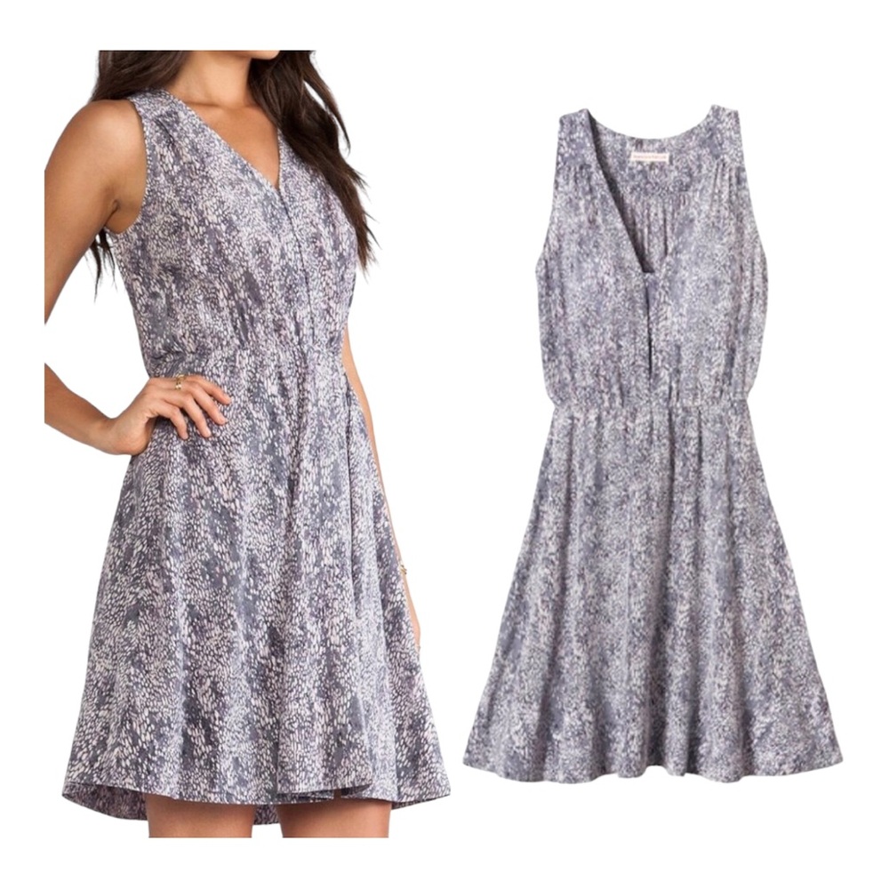 Rebecca Taylor Sleeveless Silk Summer Rain Dress Size 10